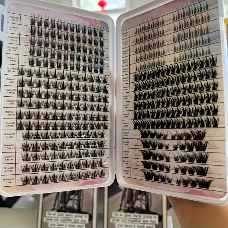 448 Clusters Of Large-capacity , Handcrafted Cat-eye Mixed False Eyelashes, Styles For Natural Makeup Expansion
