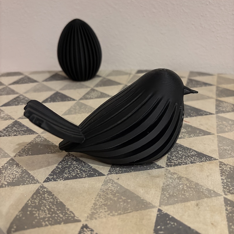 E-shop Niedliche minimalistische Vogelskulptur mit 3D-gedruckter Muschelstruktur, perfekte nordische Wohnkultur für Wohnzimmer und Büro für wohnung