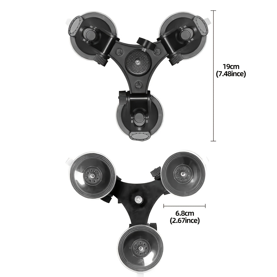 

1pc Suction Cup Tripod, Abs Material, Waterproof, Compatible With X3 X2, Hero 12 11 10 9, , Smartphones - No Battery Required