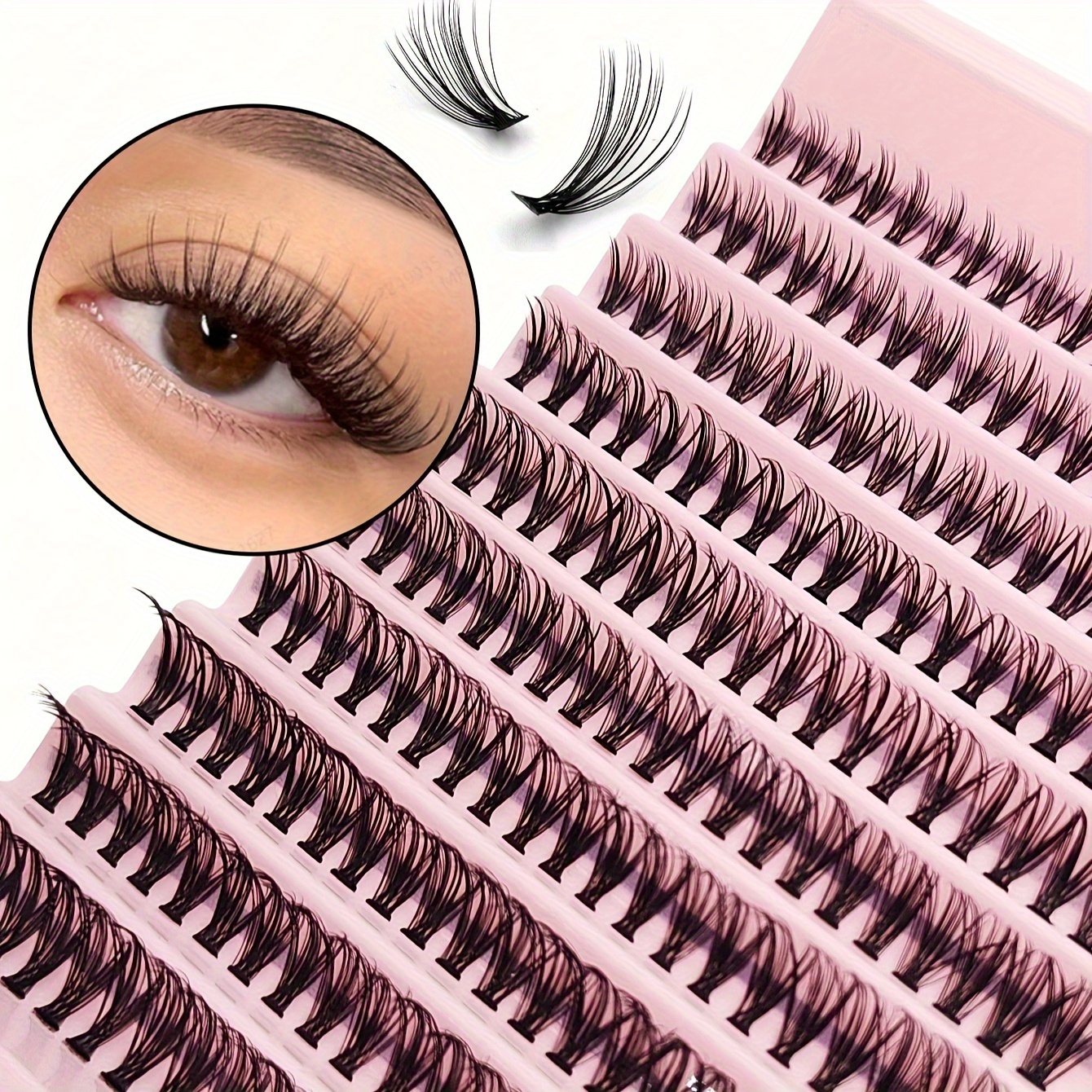 

Diy Hypoallergenic False Eyelashes 200 , 0.07mm , Mixed 9-16mm Length, 3d Volume , Makeup Set For - 30p To 80p