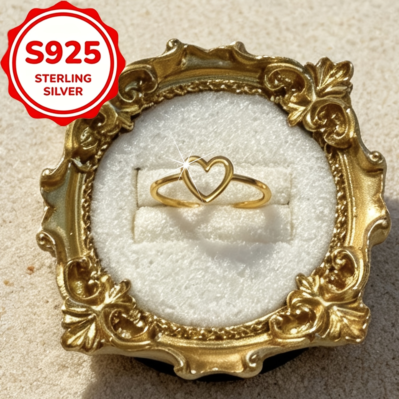 Women's S925 Silver Hollow Heart Toe Ring, Versatile Gift