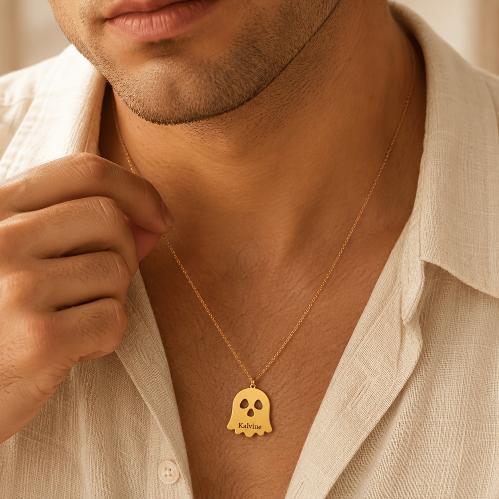 Personalized Cute Engraved Pendant Necklace