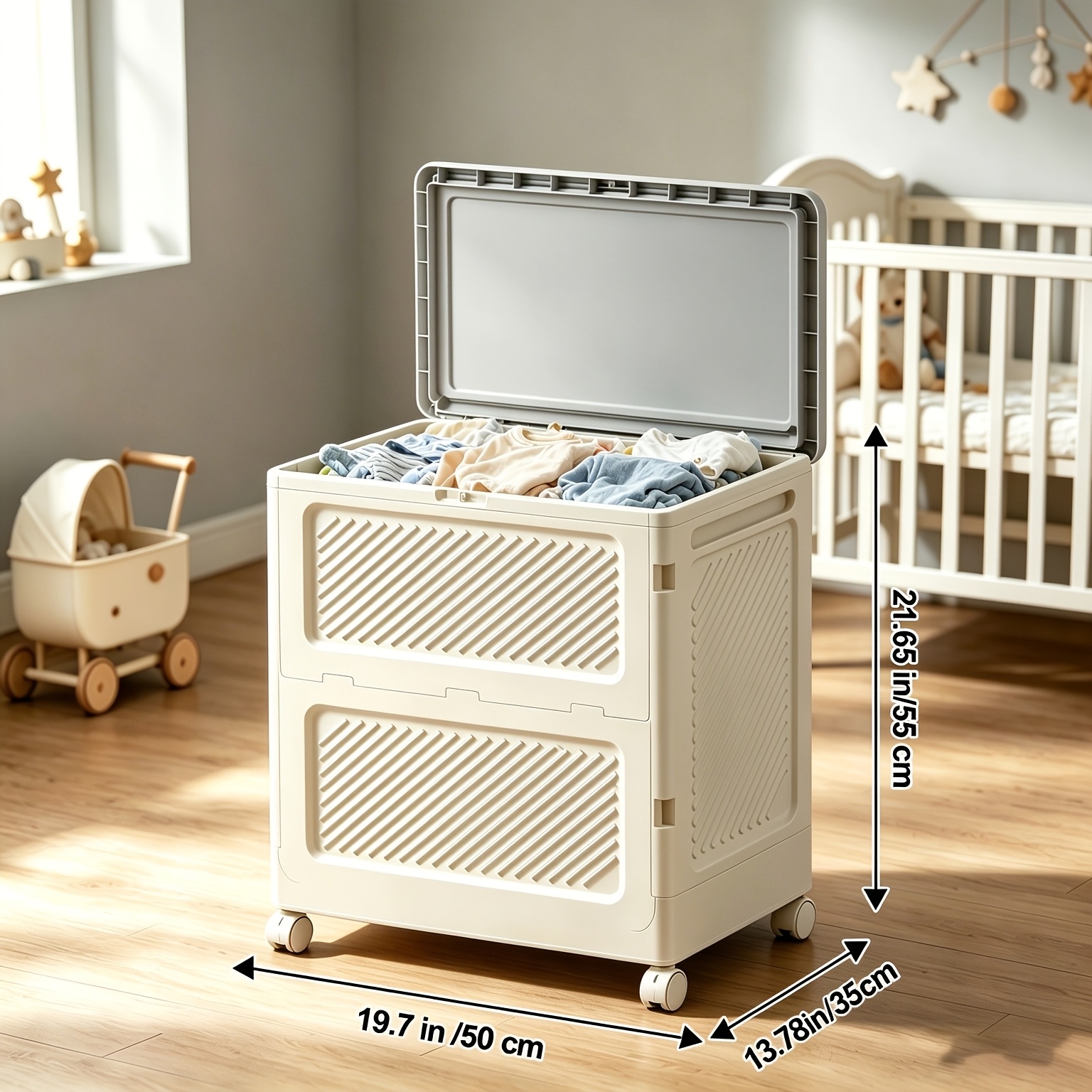 TEMU Clothes Storage Cabinet, Household Foldable Large-capacity Clothes Storage Box, Bedside Storage Cabinet, Suitable For Quilts, Clothes, Shoes,