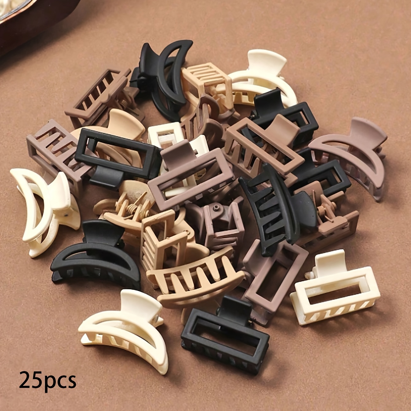 TEMU 25/35/45pcs Versatile And Stylish Small Hair Claws For Women, Flower Bang Clips, Mini Updo Simple Clips, Hair Vintage Top Clips For Hair