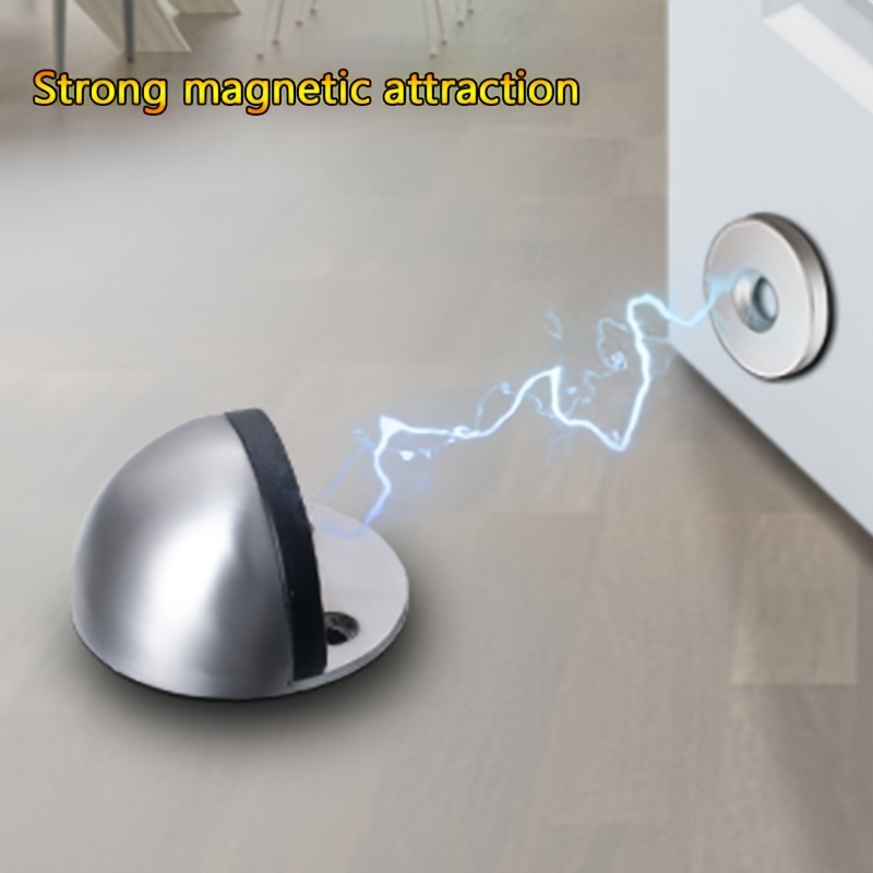 high quality stainless steel non perforated durable magnetic   protecting the door from collision   with tape and screws two installation     suitable for kitchen bedroom living room and office