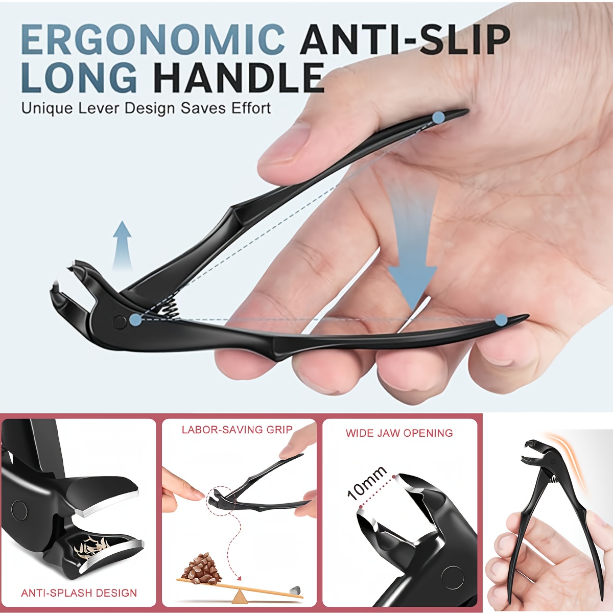 Extra-Long Handle Nail Clippers for Thick Nails