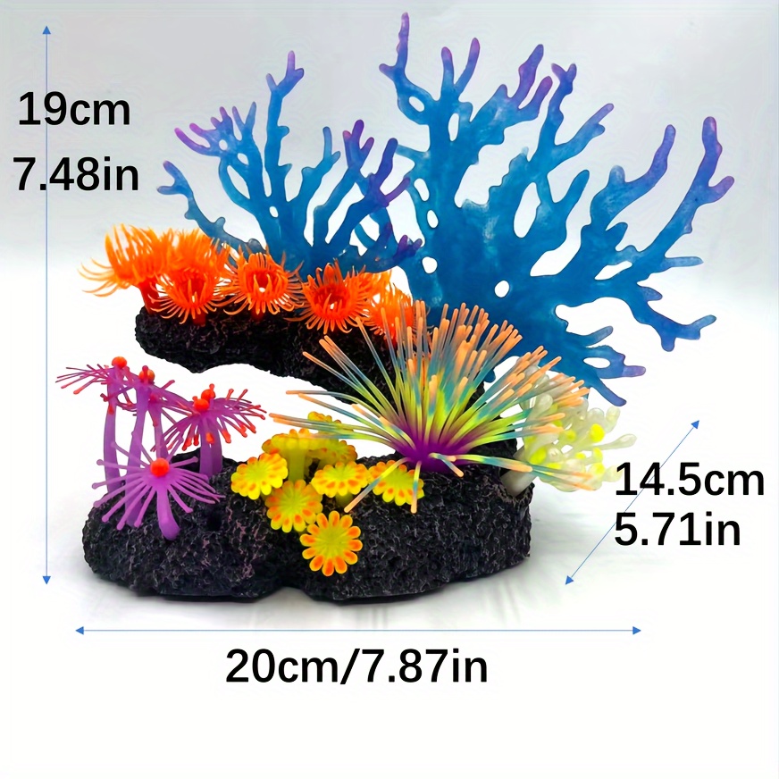 Decorazione Corallo Finto In Resina Per Acquario - 19.5cm Per Acqua Dolce E Salata - Foto 9