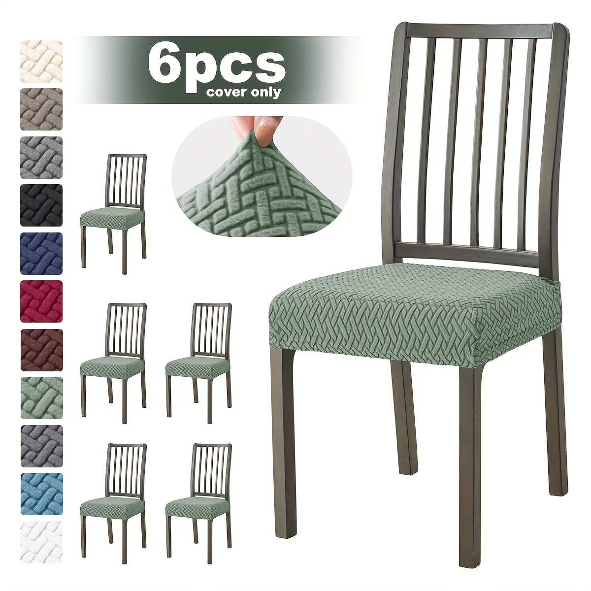 Stretch-Stuhlbezüge 4er Set – Elastische Sitzbezüge Für Esszimmerstühle Bis 48x48 Cm