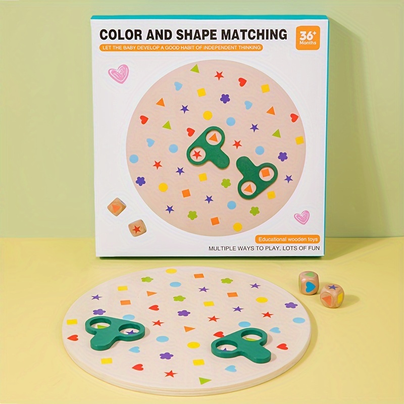 

Shape Matching Fun Finding Figures Game Toys, Full Brain Development Solid Wooden Educational Toys, Training Focus