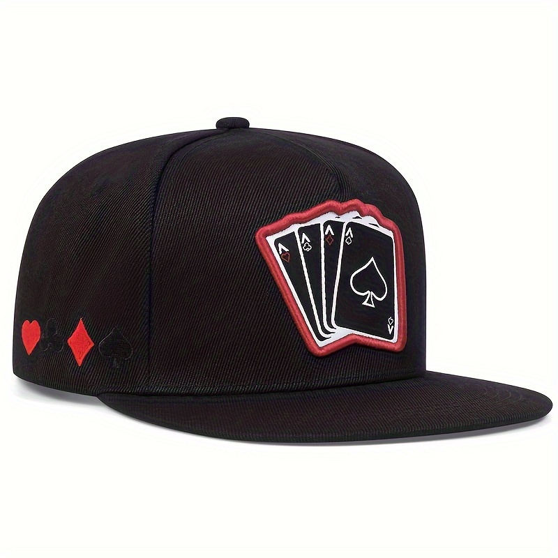 men four playing cards embroidery baseball cap - Temu Colombia display picture 3