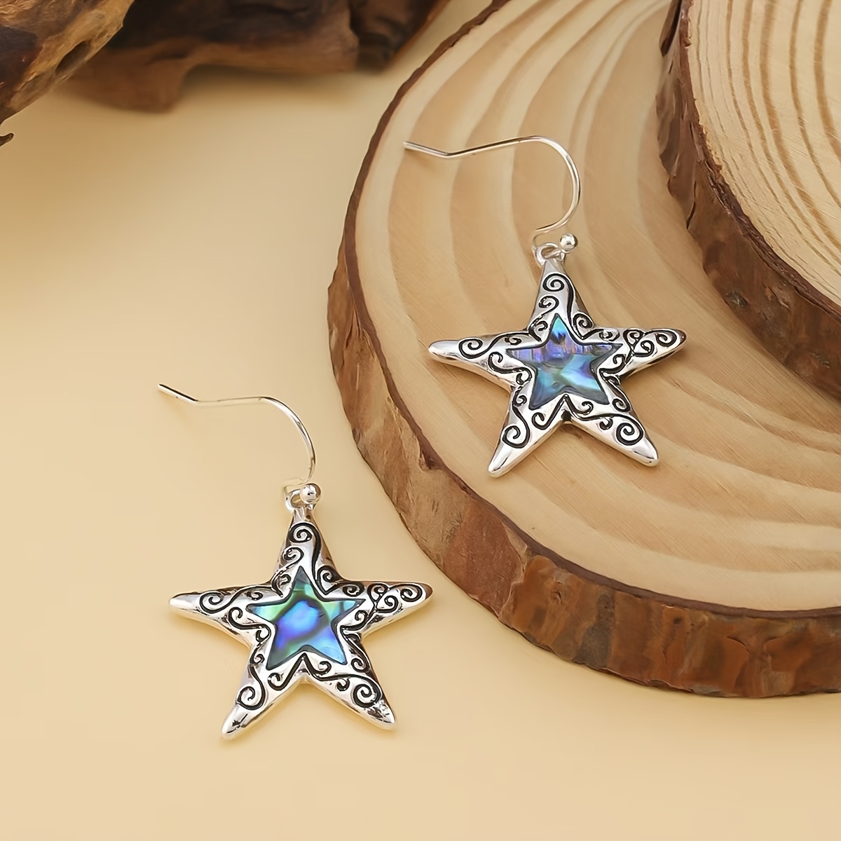 3pc Ocean Inspired Abalone Necklace and Earring Set