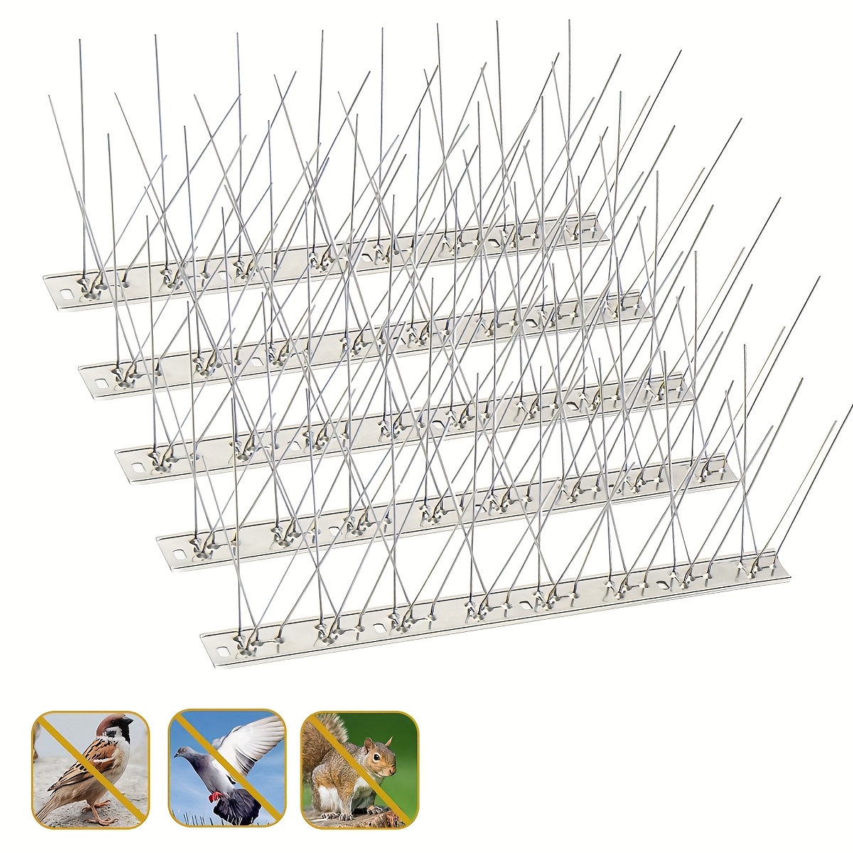 sturdy stainless steel bird spike set a long lasting and   bird system providing   for fences rooftops   and    