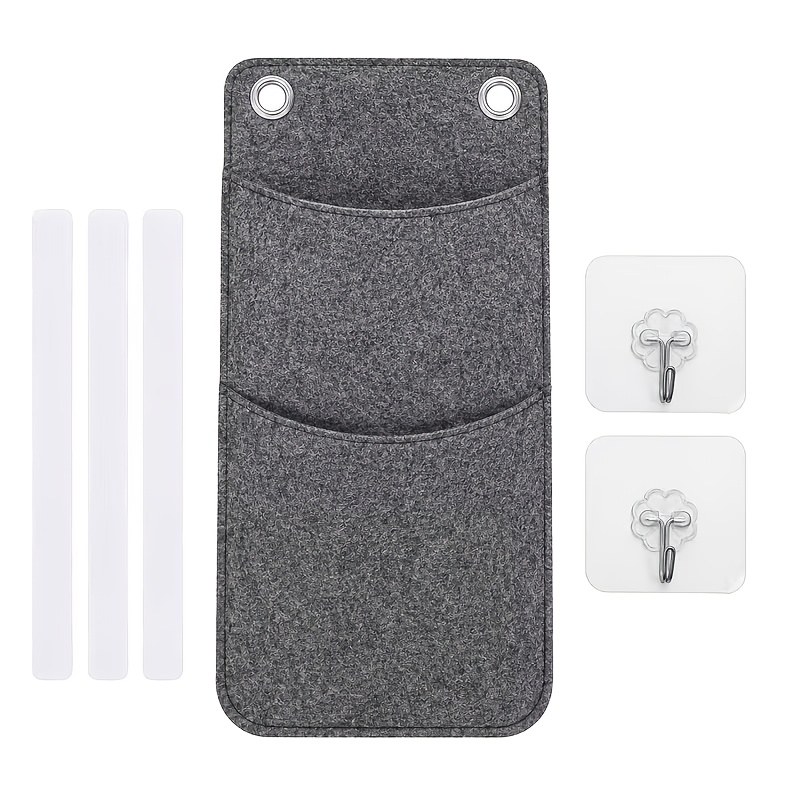 TEMU Upgraded Double-layer Rv Felt Wall-mounted Storage Bag, Suitable For , Rvs, And Travel Trailers, No Drilling Required, Includes Adhesive Strips
