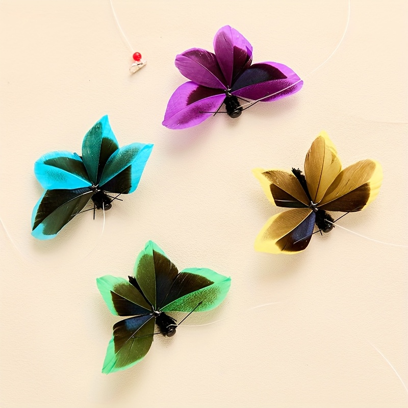 1pc Cat Teaser Wand Replacement Head, Pet Toy, Cat Toy, Simulation Butterfly Cat Teaser Wand Replacement Head