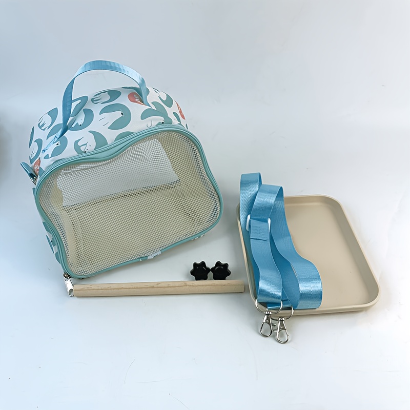 TEMU Small Pet Outdoor Bag, Hamster Portable Outdoor Cage, Sugar Bag, Crossbody Portable Breathable Travel Bag, Universal Portable Travel Cage For