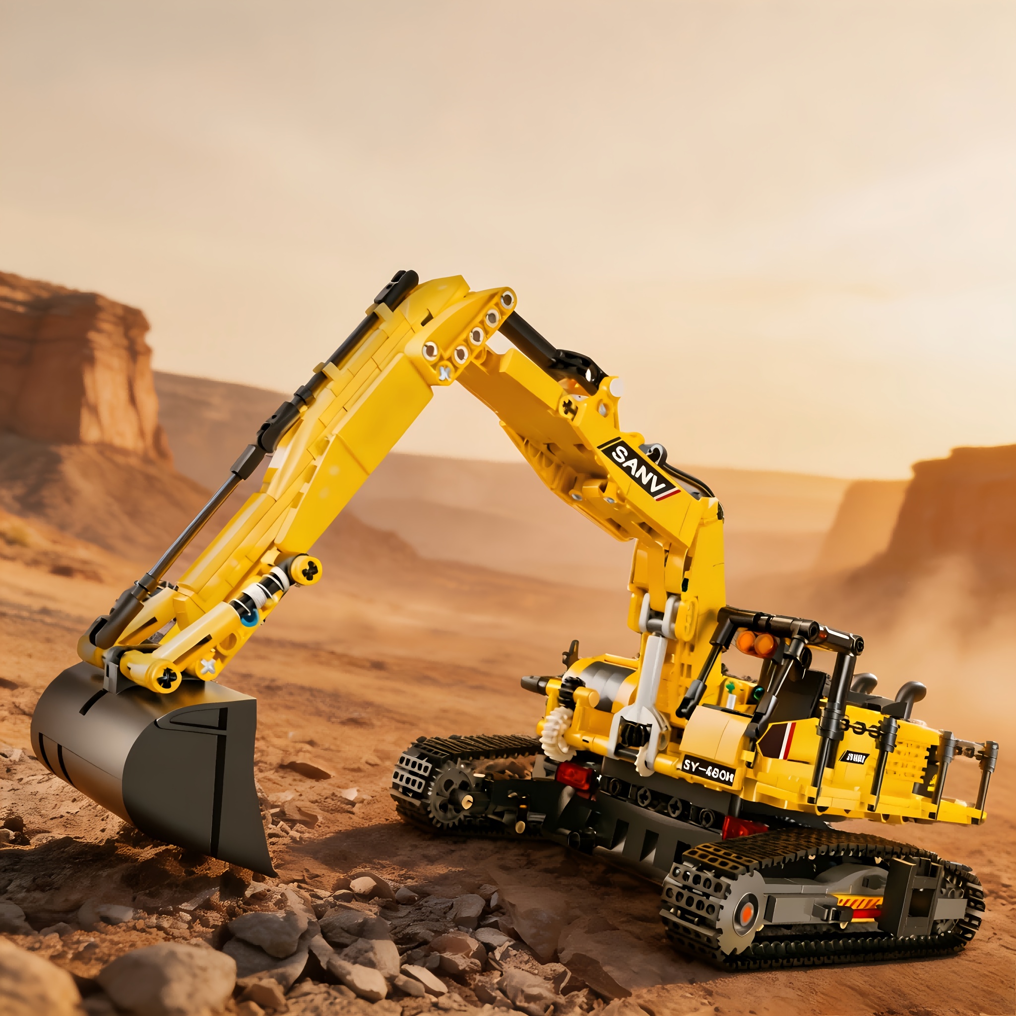 Excavator Crane Block Set, 993pcs Engineering Vehicle Bricks