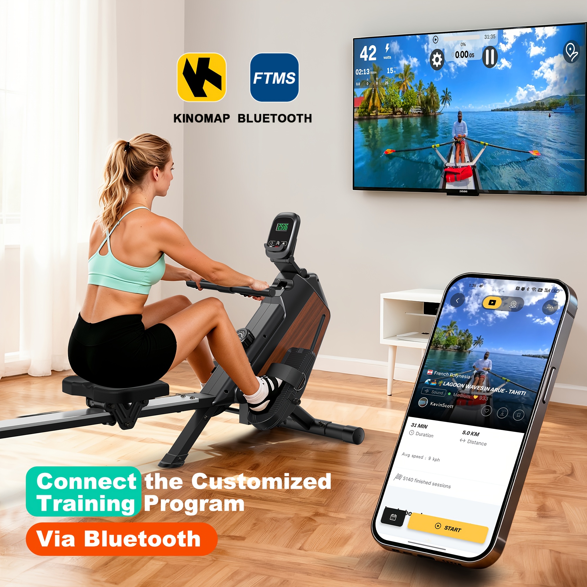 1 VOWVIT Opvouwbare Roeimachine voor Thuis