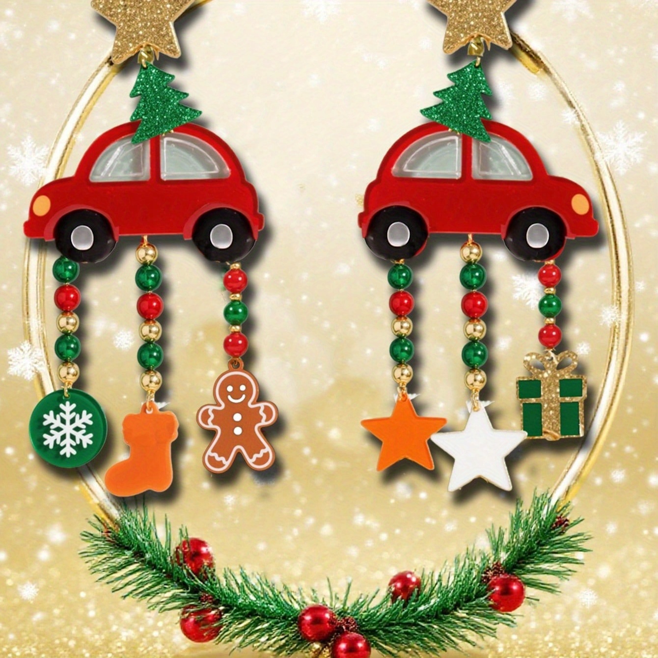 Funny Cute Statement Earrings for Christmas and Halloween