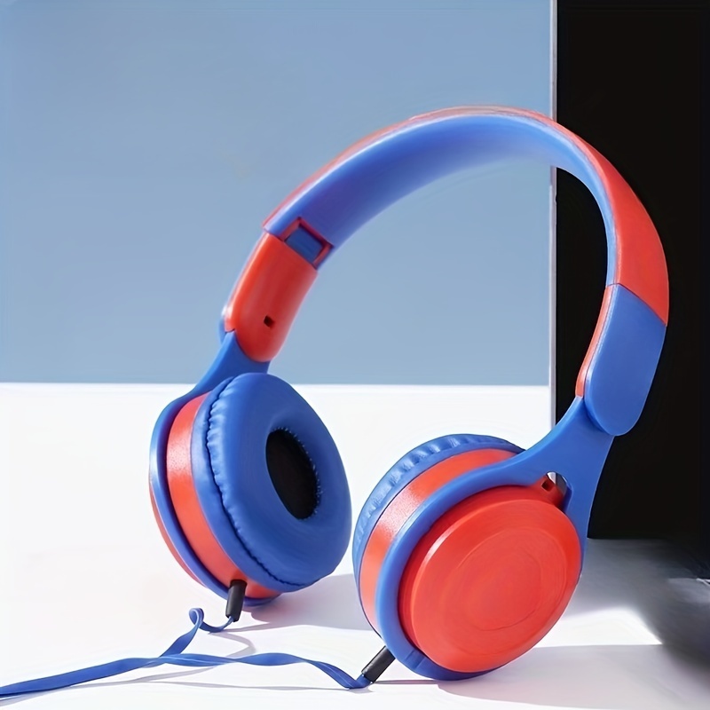 

M80 ' Over-ear Wired Headphones - Cute Blue & Orange Foldable Design, Comfortable Padded Ear Cups, Plastic Build, Ideal For Gaming & Music