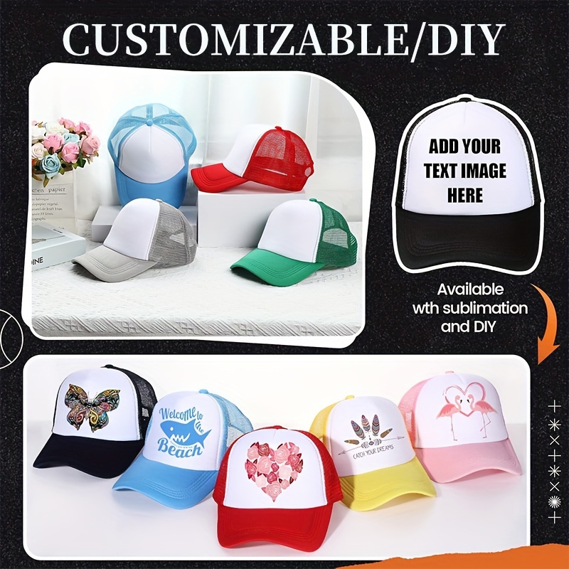 

Customizable Mesh Baseball Cap - Personalize With Your Text, Photo, Or | Groomsmen, Weddings &