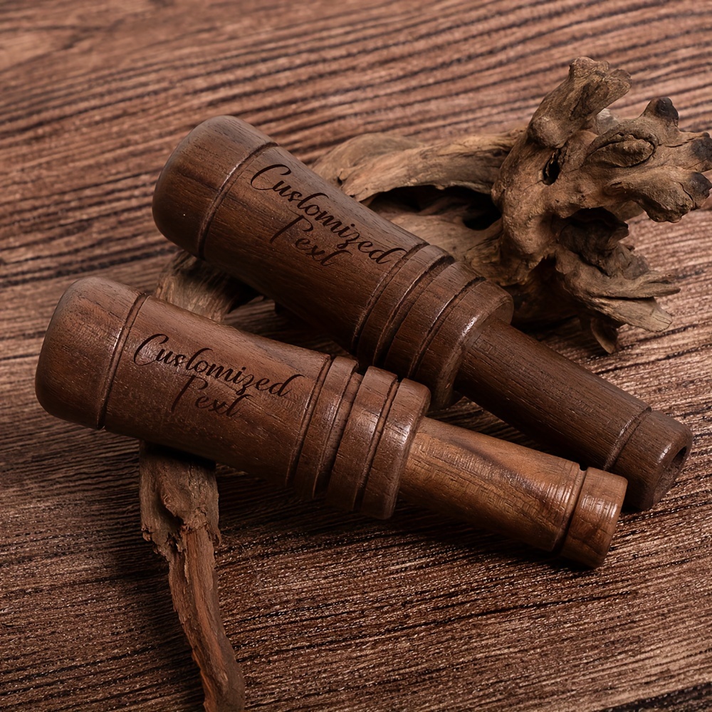 

1pc Custom Engraved Caller Whistle, Unique Log Material, No Electricity Needed, Ideal For Hunters, Birders, , Wedding, Bridal Shower, Anniversary Gifts