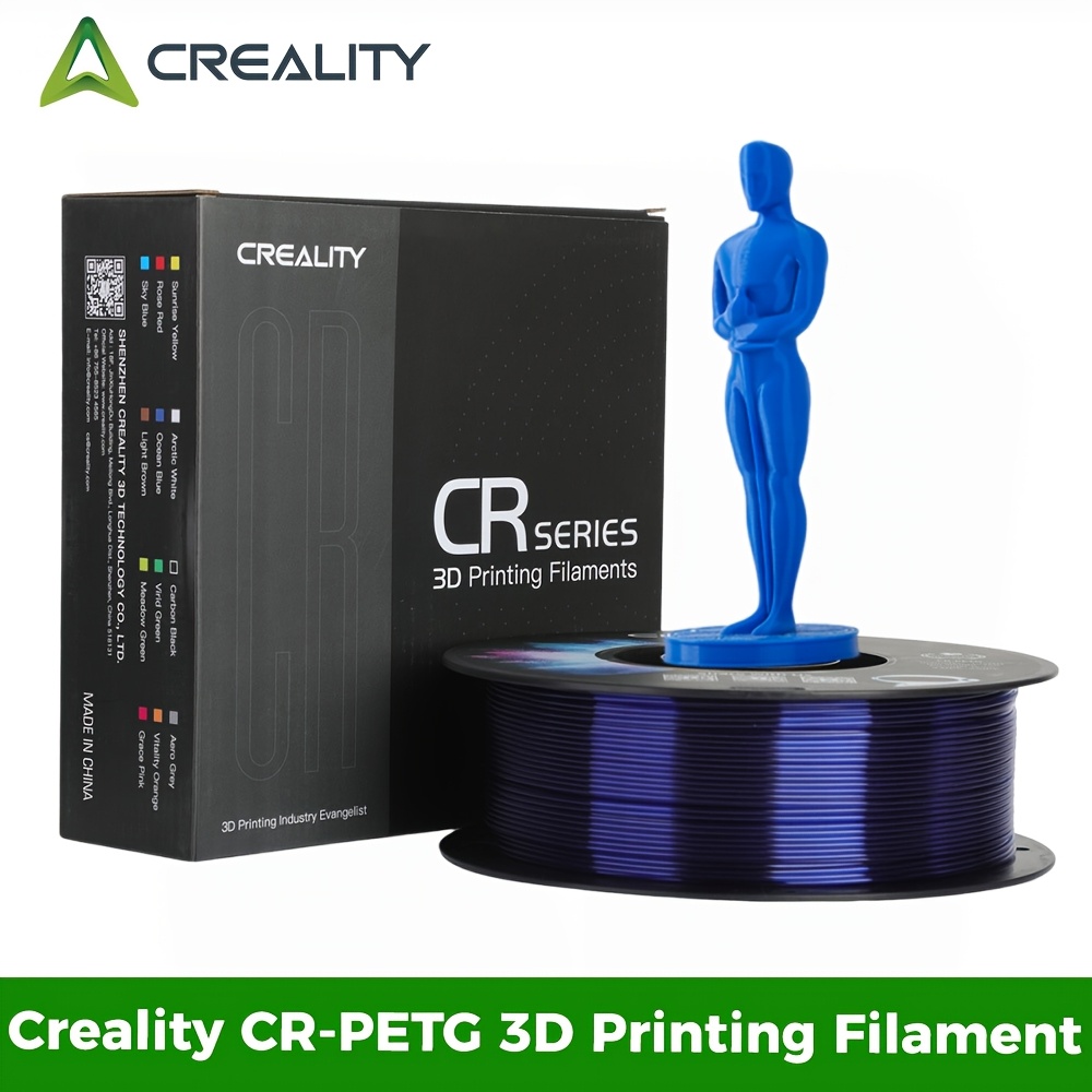 

Fil d' 3D Creality CR-PETG 1kg, 1.75mm, haute ±0.03mm, lot 2024, compatible avec les imprimantes FDM, options multicolores