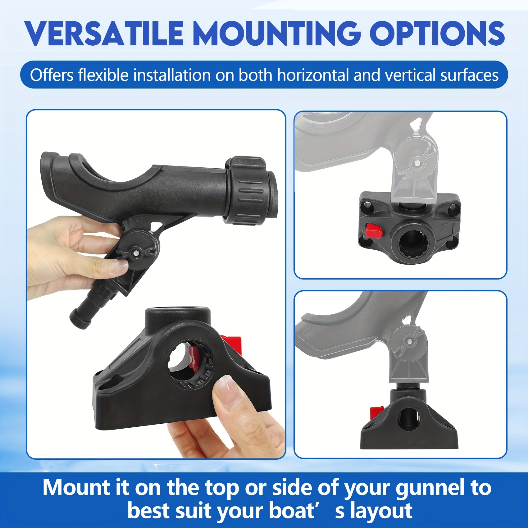 2pcs Deck Mounting Bracket for Kayaks & Boats