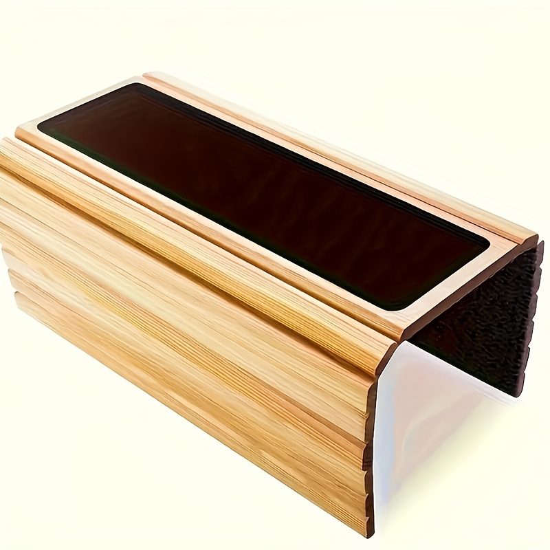 A Wooden Tray For The Armrest Of A Sofa, Made From Solid Wood, The Armrest, And Is Foldable For Holding Coffee, Tea, Or Snacks While Watching Tv Room.