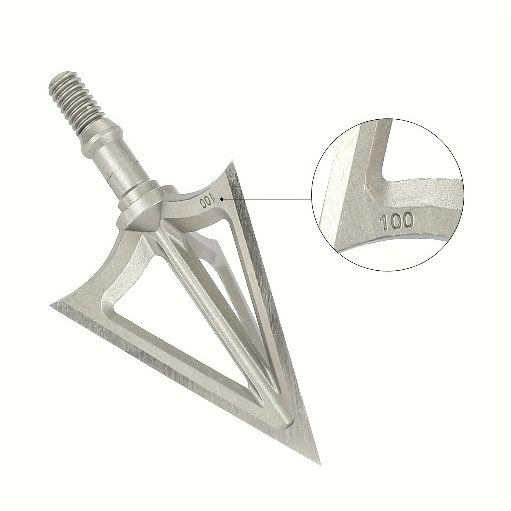 Pointes De Flèche Ramcat 100 Grains - Acier Inox - Lots De 3/6/12/20