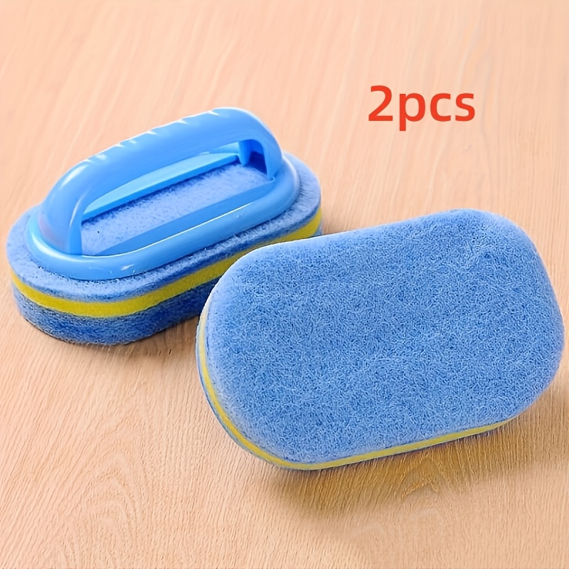 TEMU 2pcs Pool Cleaning Brushes, Durable Polypropylene Sponge Brushes Suitable For Pool Walls And Tiles, Household Kitchen Supplies, Bathroom