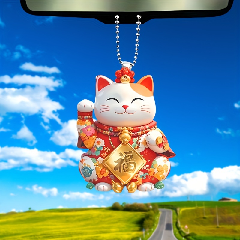 

Cat Acrylic Car Charm - Versatile 2d Hanging Decor For Christmas, Garden, Home, Backpacks & More - Ideal Gift Accessory