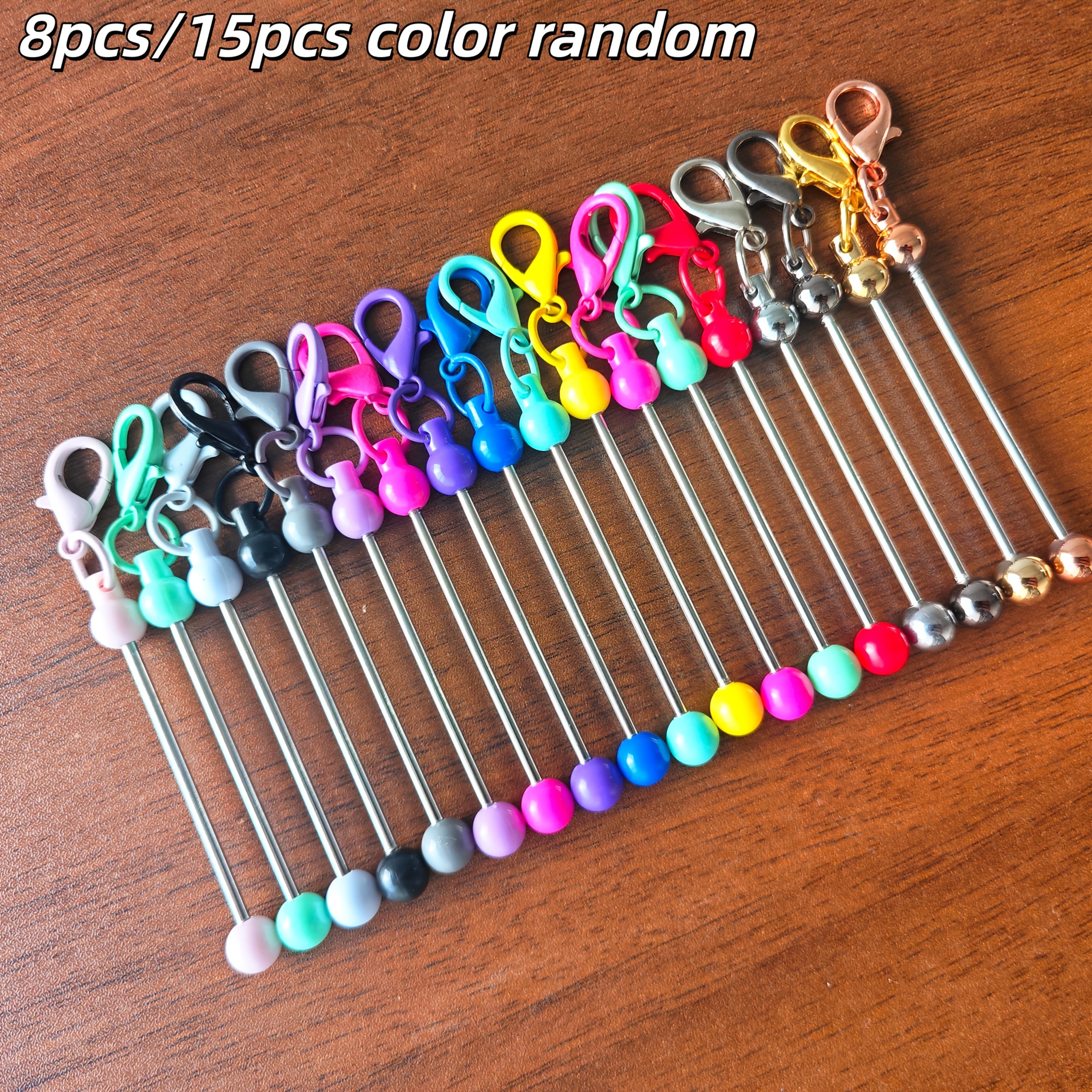 TEMU 8pcs/15pcs Fermoirs mousquetons de couleur aléatoire, Pendentifs pour sac et clé, Décorations faites à , Cadeaux souvenirs délicats, Cadeaux de