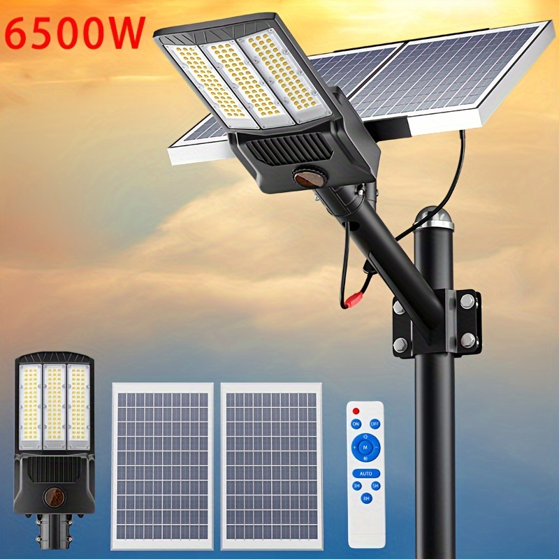 

6500w Solar Street Light 620000lm Solar Lights Commercial 6500k Street Led With Remote Control For Street Court Barn