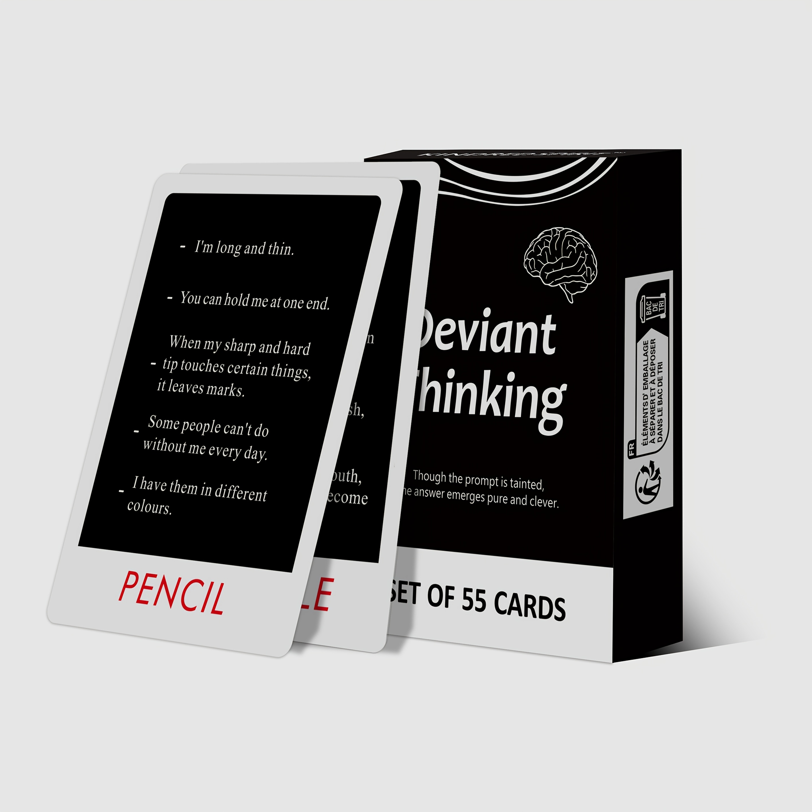 1 Box Deviant Minds Adult Party Game - 55 Dirty Prompts & Clean Answers Cards, 18+ Tabletop Conversation Starter for Adults, Perfect Halloween or Christmas Gift for Friends