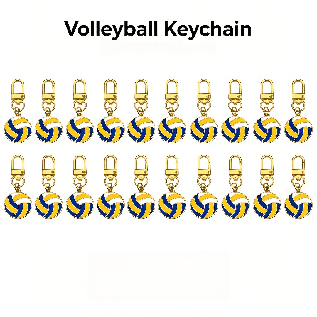 TEMU 20pcs Volleyball Keychains â Sports-themed Keychains, Suitable For Bag Charms, Soccer And Basketball Keychains, Volleyball Keychains, Suitable