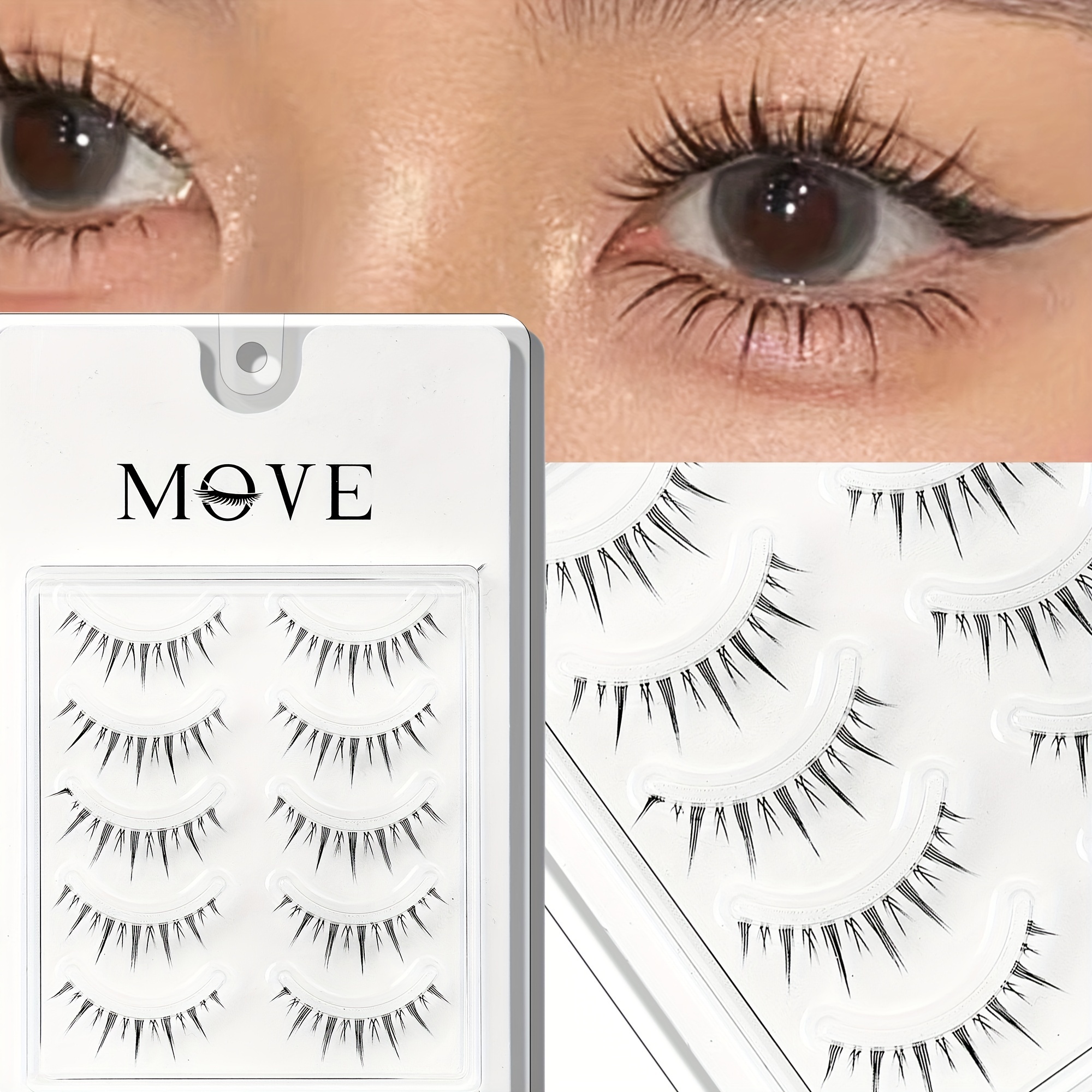 

Move Natural Look 3d False Eyelashes - Lashes, Soft & Reusable, & Beginners, Doll/fluffy/natural Styles, 10-12mm/6-9mm Lengths, 0.05mm Thickness, D-