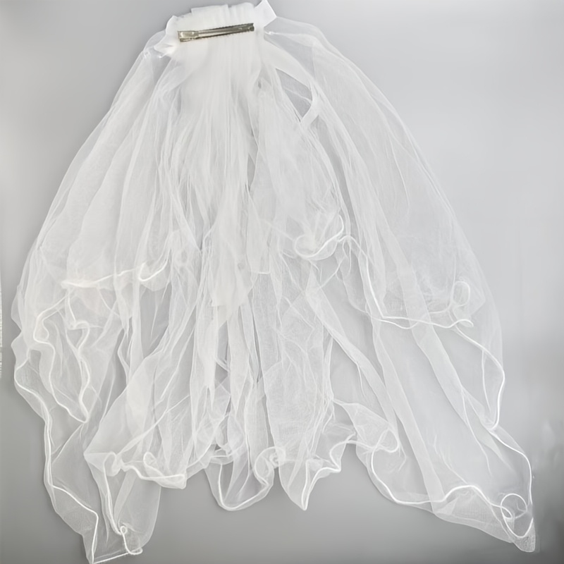 TEMU de novia para boda - Capa chal de tul de malla color para mujer, capa de boda de poliéster para novia, chal de novia elegante para , ideal para