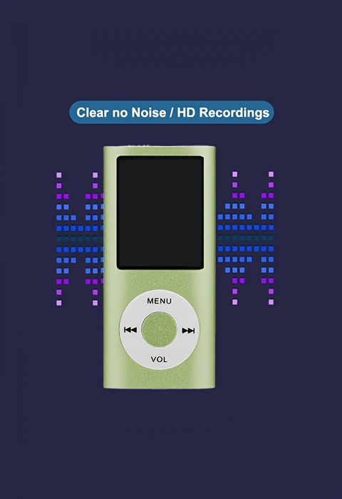 1 件便携式 mp3 音乐播放器，附 32gb 记忆卡、led 显示器、可充电锂聚合物电池、有线耳机、音量控制、sd 卡支援 - 多种颜色选项、媒体存储|紧凑型播放器|可充电电池 详情 1