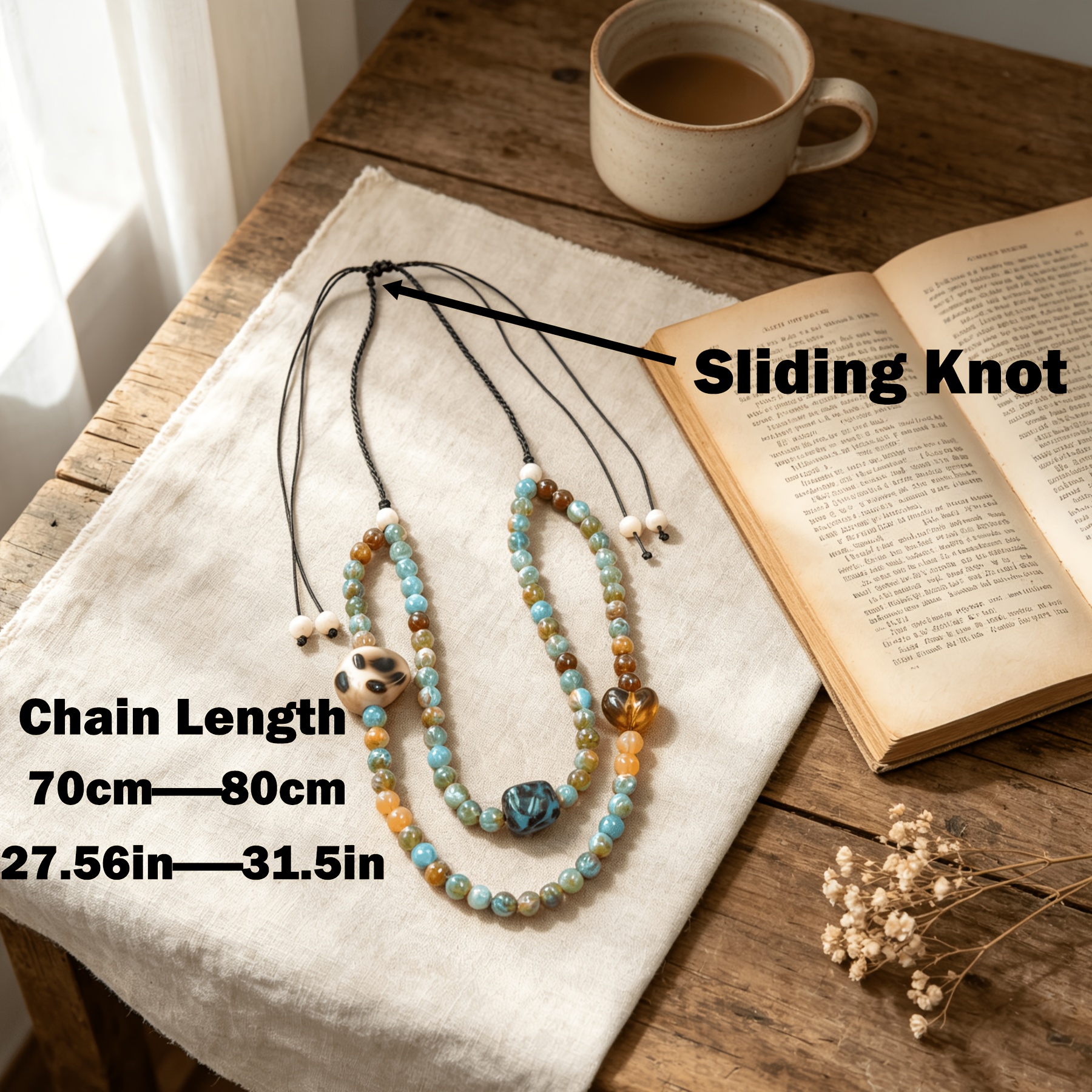 Bohemian Double Layer Faux Stackable Long Necklace