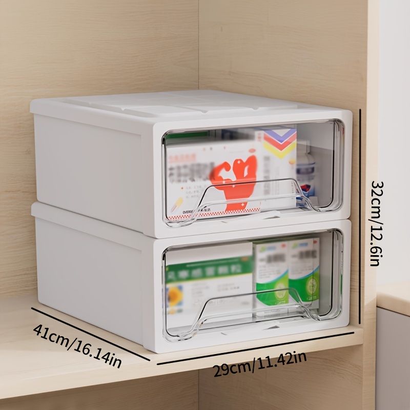 Large Capacity Stackable Pill Box Storage Box, Clear Pill Box Storage Bin, Storage Box Organizer, Storage For Home And Travel, Suitable For Home And