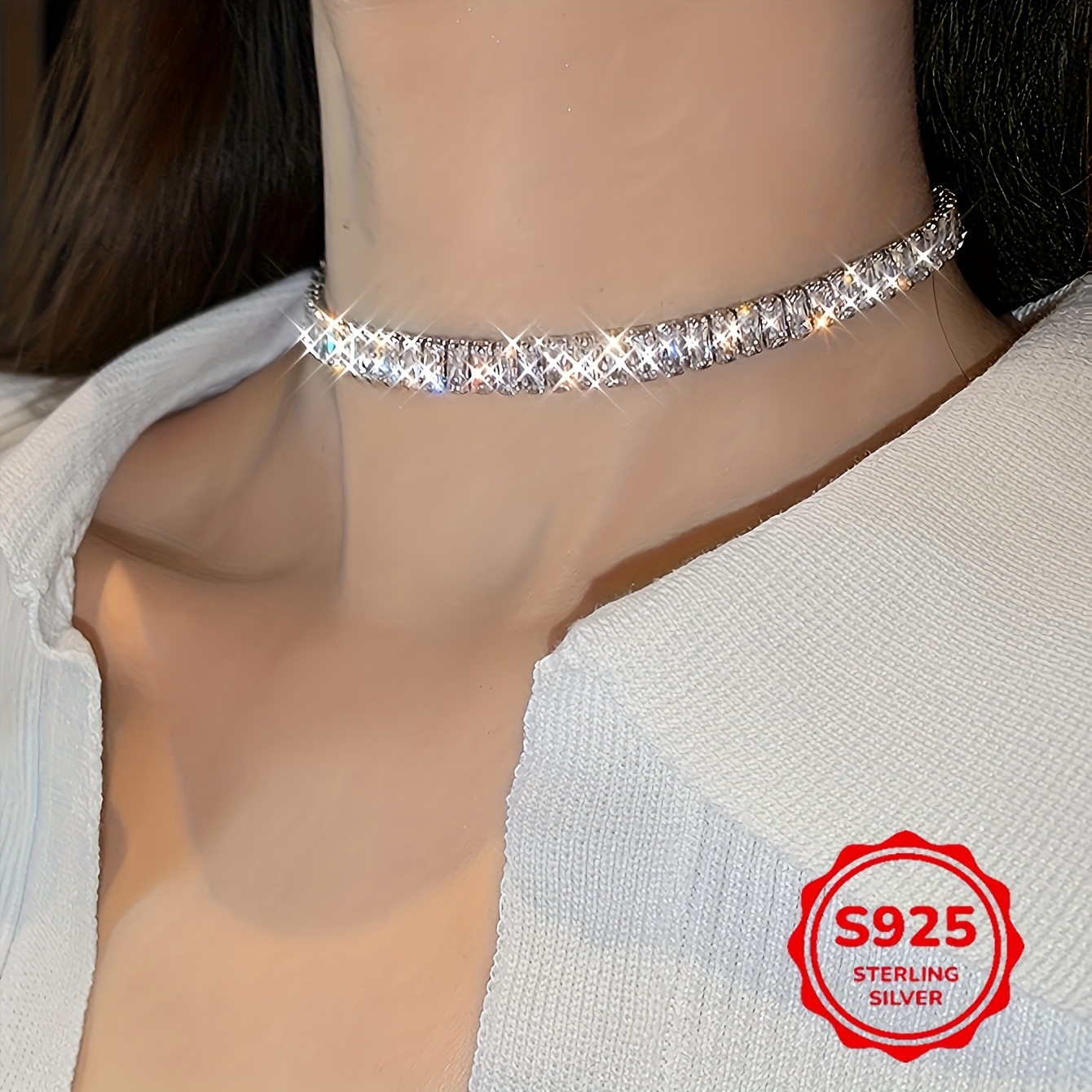 TEMU Stylish And Tennis Necklaces, Party Necklaces For Wives