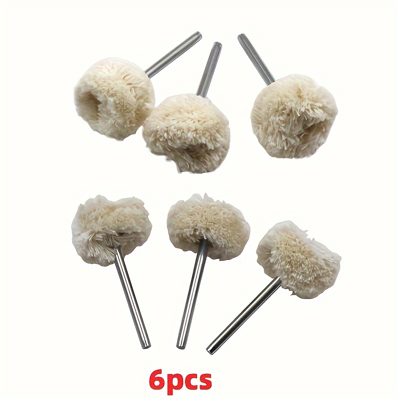 Image of Wool Polishing Wheel, 3mm Shank Artificial Wool Polishing Wheel, Used For Mini Polishing Grinding Head Rotating Tools For Stone, Metal And Non-metal
