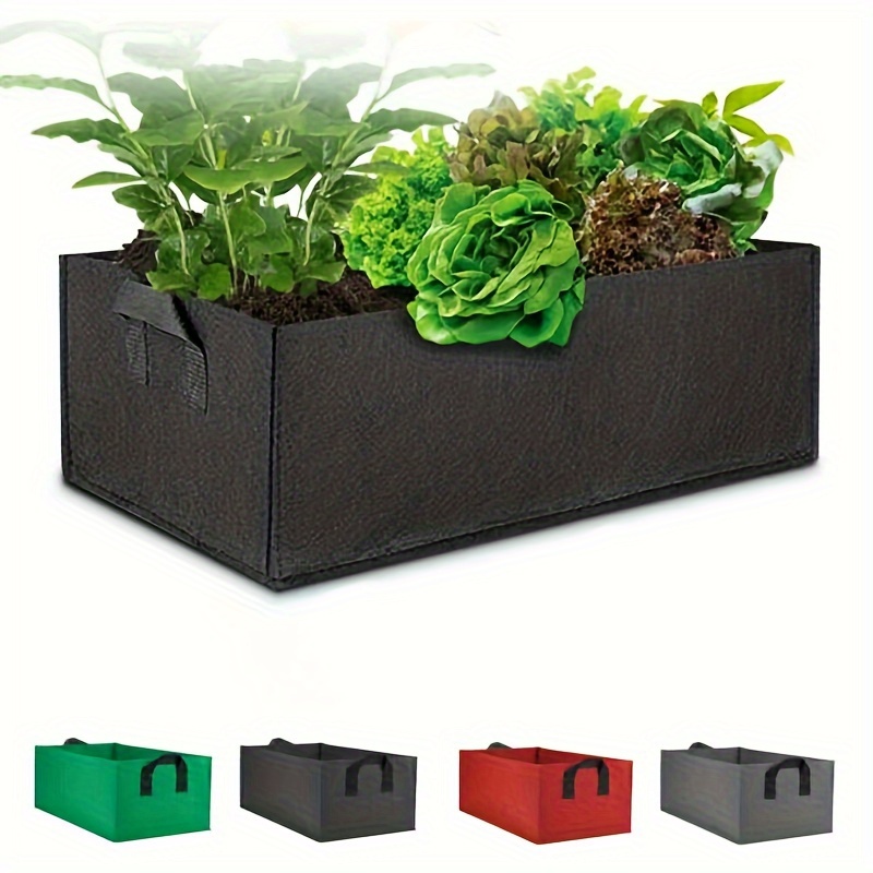 

1pc Fabric Planter Box With Multiple Components, Portable And Versatile For Indoor And Outdoor Use, Ideal For Growing , Flowers, And Vegetables - Floor-standing Cultivation Bag