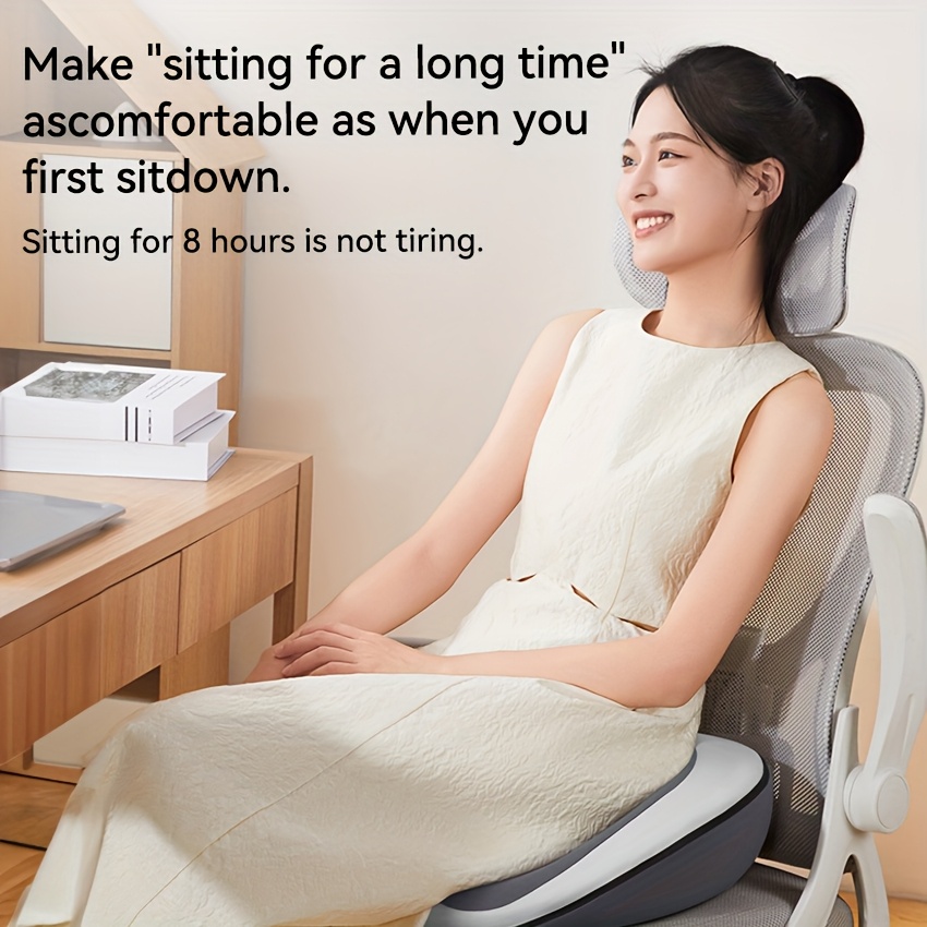 ergonomic memory foam seat cushion tailbone support lumbar pillow for   wheelchair medium soft pressure relief machine washable gray ergonomic seat cushion vehicle      able design Product details 7