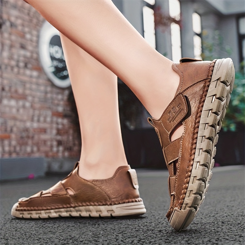 mens closed toe fisherman sandals in Temu United Kingdom