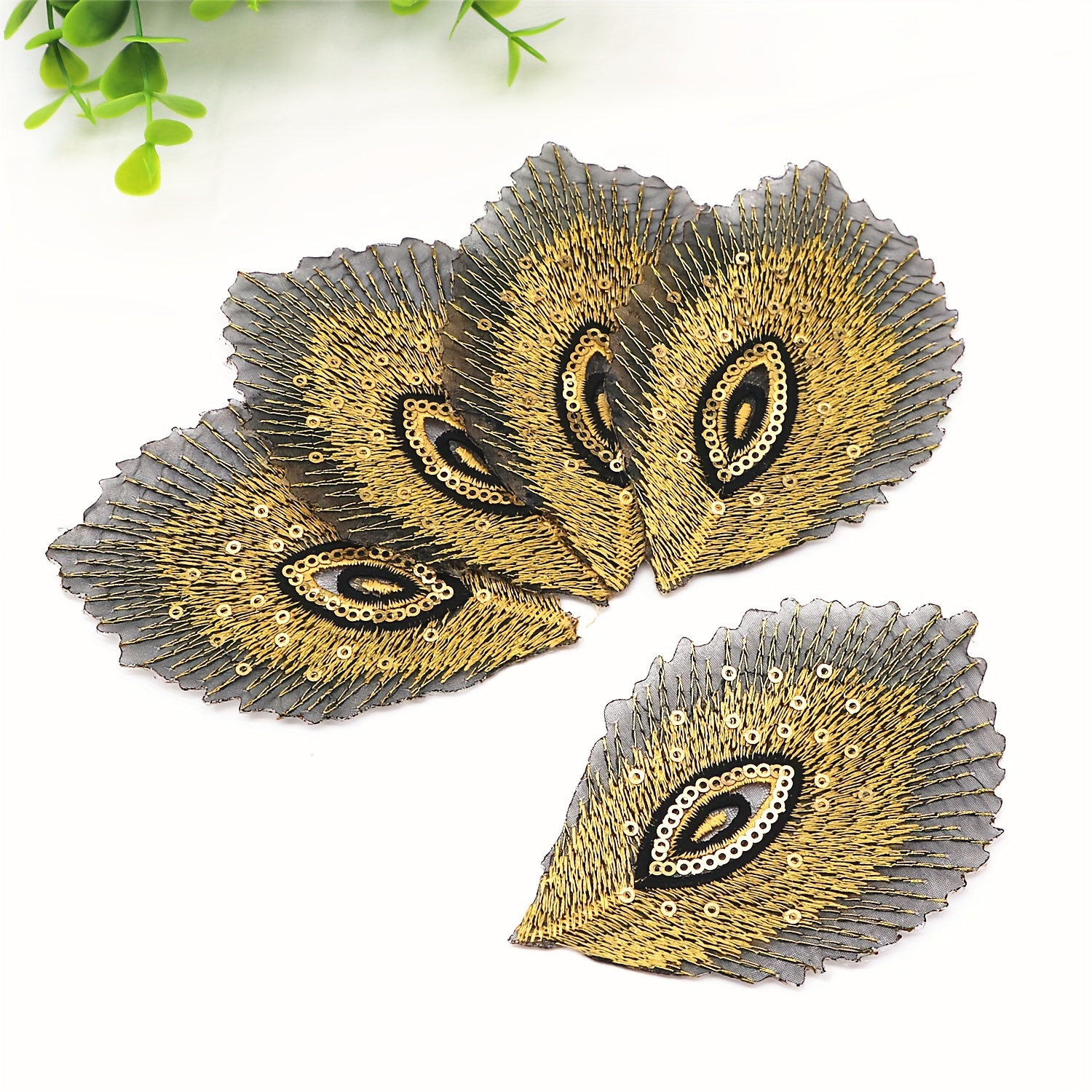 5pcs/pack Embroidery Cloth Patches, Hot Melt/sew-on Appliques For Clothing And Additions, Handmade Supplies