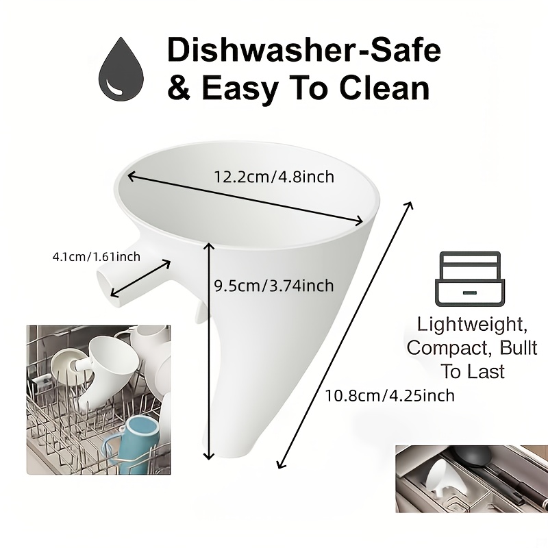 Compatible With Flour Hopper, With A Flow-directing Nozzle And Overflow Prevention Design - Compatible With Ksm150 And 5-quart -head Vertical Mixer, With Ergonomic Handle And