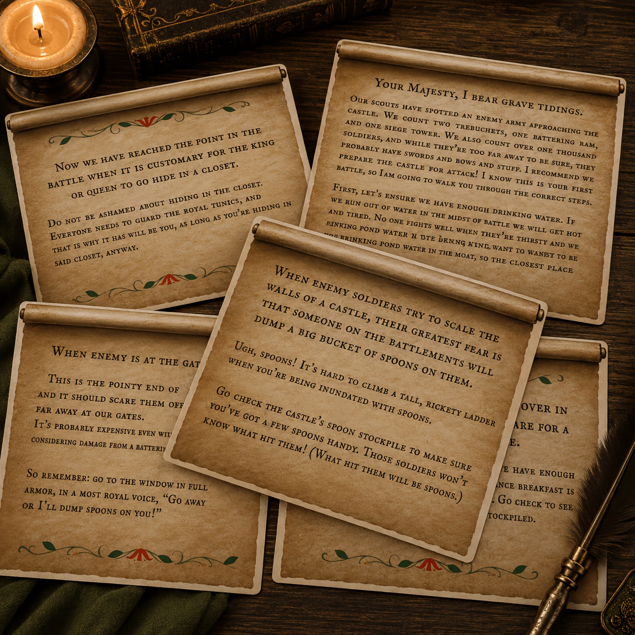 12pcs Medieval Castle Treasure Hunt Game Cards