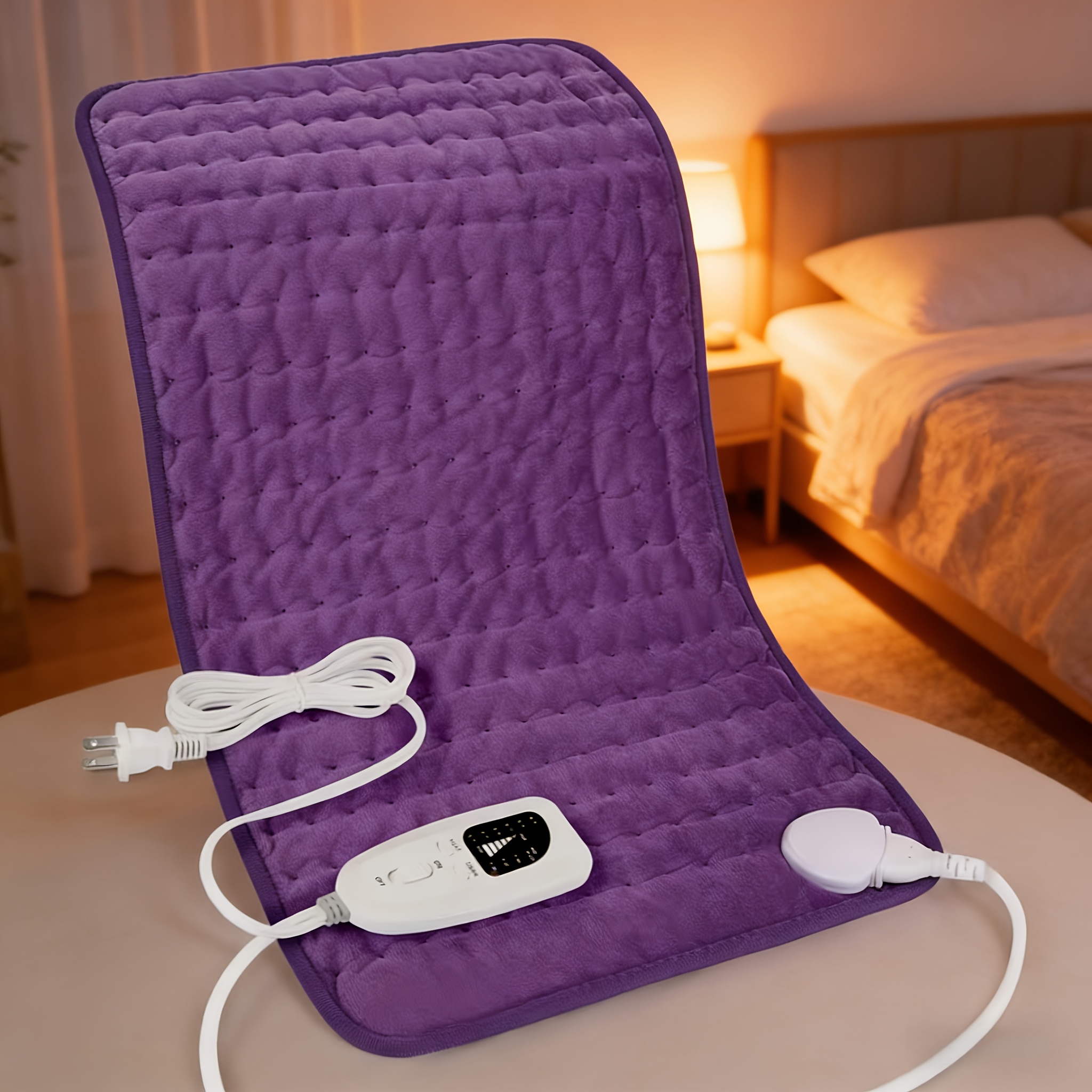 extra large heating pad 24 x12 6 heat settings fast   to 140 f auto shut off wet dry use machine washable heating pad for back neck shoulders knee leg abdomen   ideal gifts for parents christmas