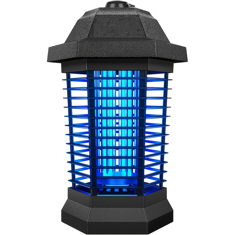 TEMU Bug Zapper, Zapper & Flying Insects Zapper - Electric Insect Killer Use, 3-prong Plug, Durable Abs Plastic Outer (black), 4200v, Complimentary